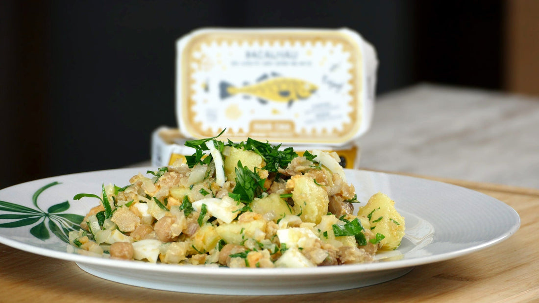 Miss Can Codfish with Chickpeas, Potatoes and Boiled Eggs