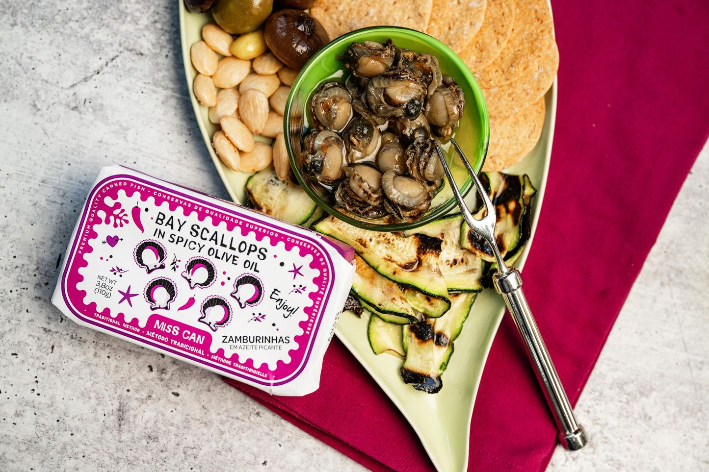 Bay Scallops in Spicy Olive Oil