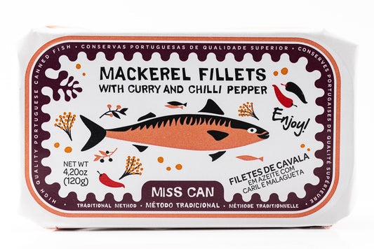 Mackerel Fillets
with Curry and Chili Pepper - Can Front