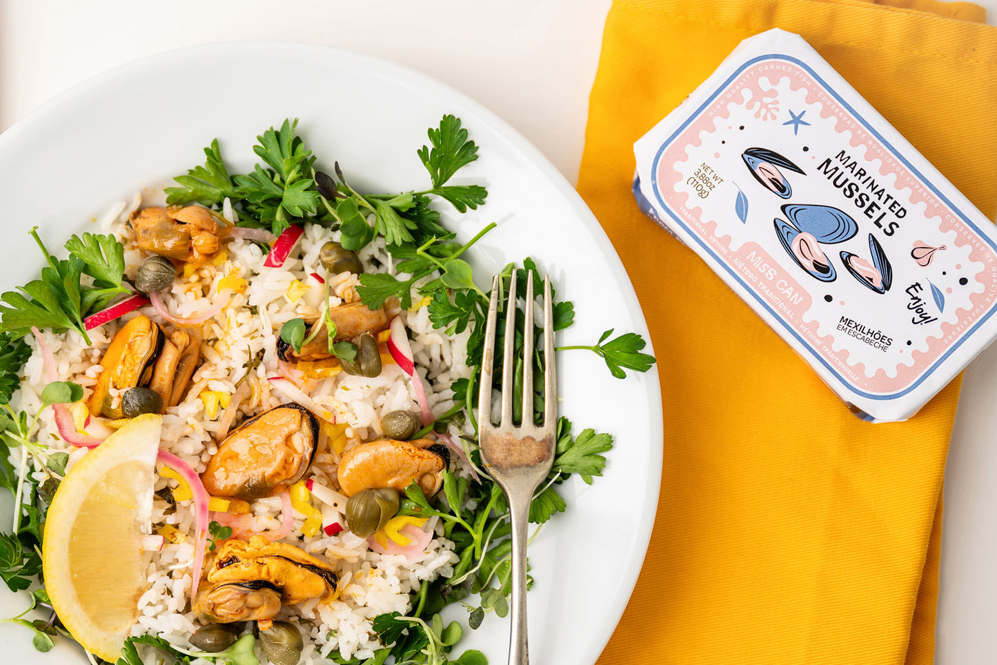 Miss Can Marinated Mussels
in Escabeche Sauce