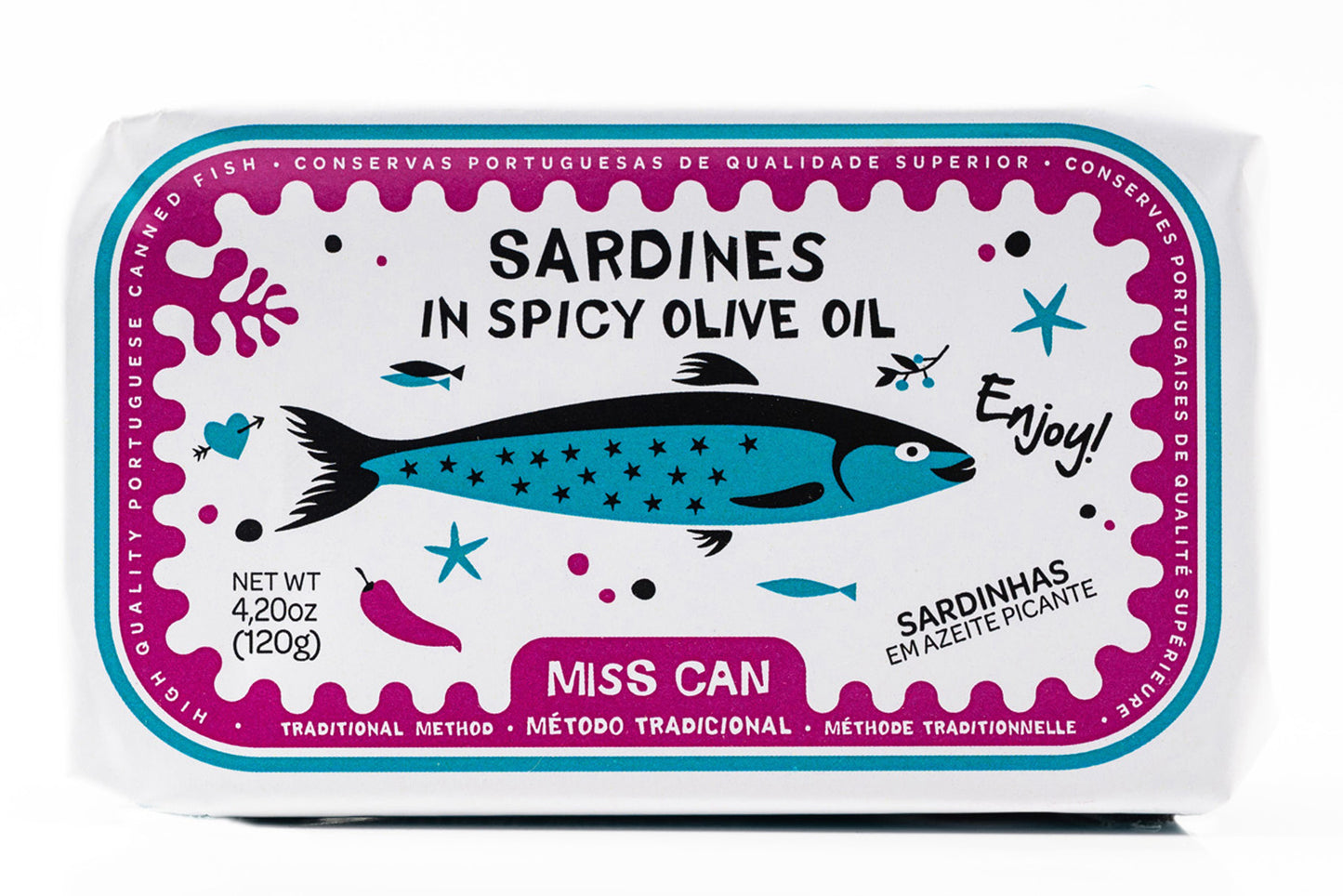 Miss Can Sardines in Spicy Olive Oil - Can Front