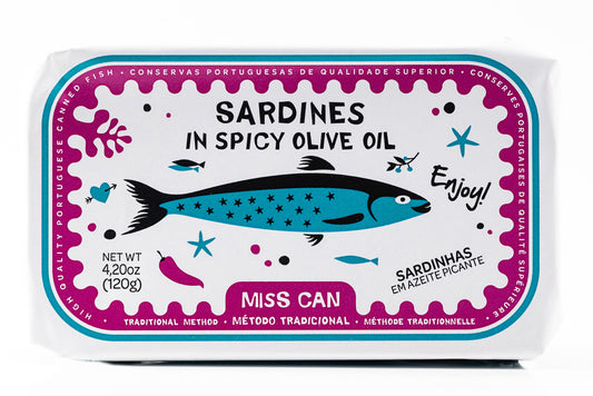 Miss Can Sardines in Spicy Olive Oil - Can Front