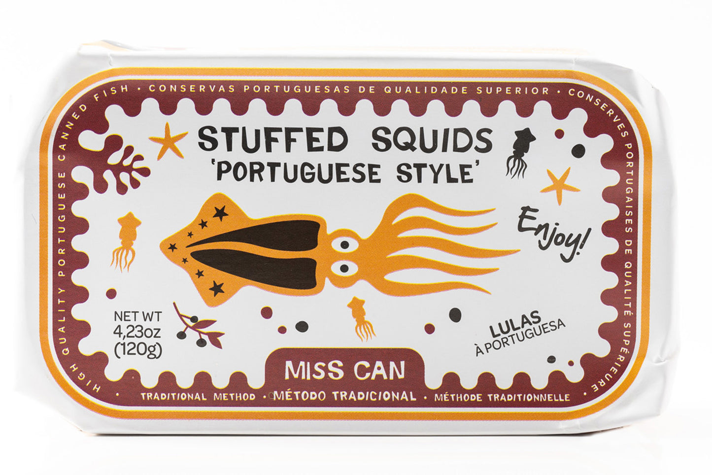 Miss Can Stuffed Squids Portuguese Style - Can Front