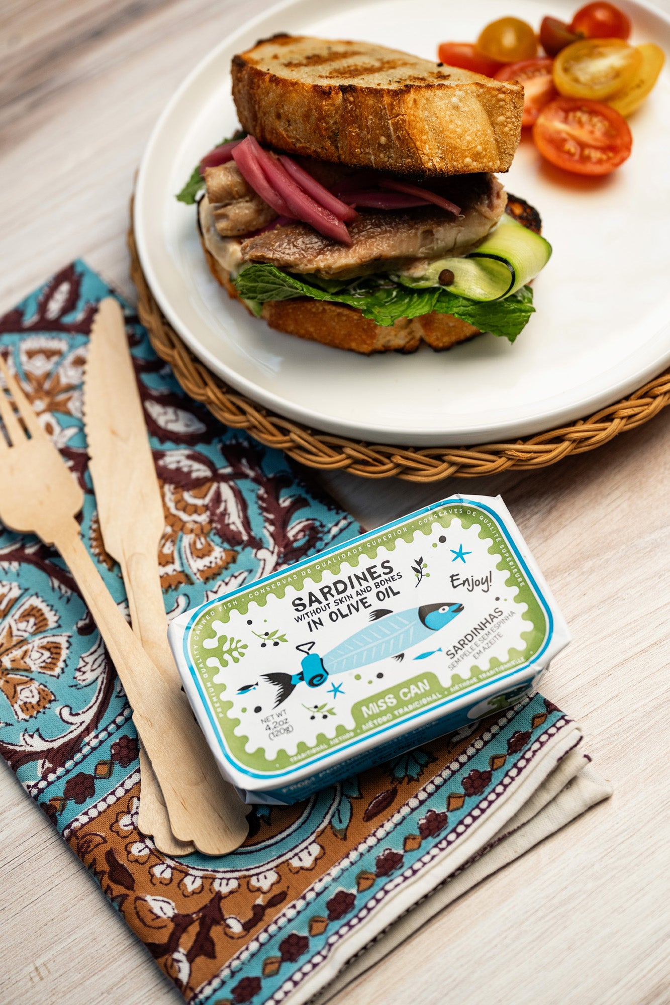 Sardines without skin & bones in olive oil